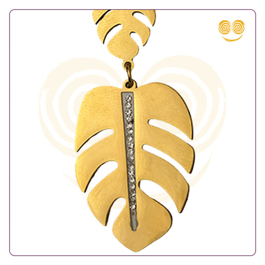 Prakriti Gold Leaf Earring