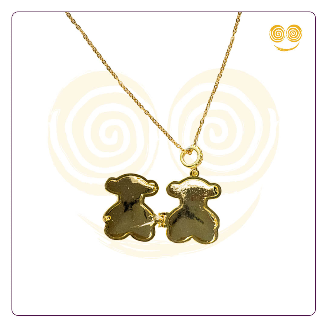 Teddy Chain Pendant with Secret Lock
