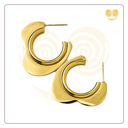 Wave Hoop Earring