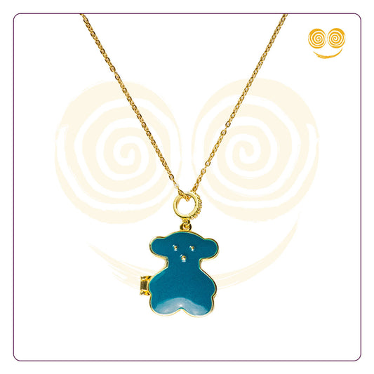 Teddy Chain Pendant with Secret Lock