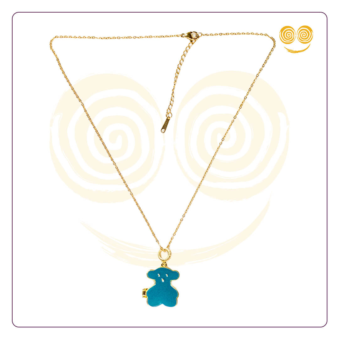 Teddy Chain Pendant with Secret Lock